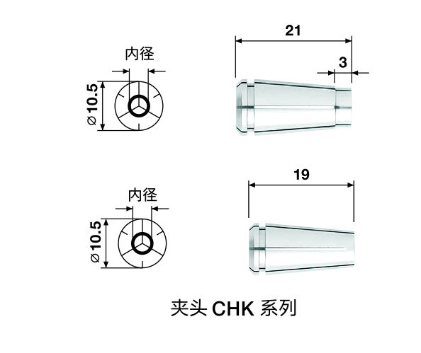NAKANISHI Nakanishi CHK-3.0 collet nut｜E2000 high-speed electric spindle chuck and spindle accessories