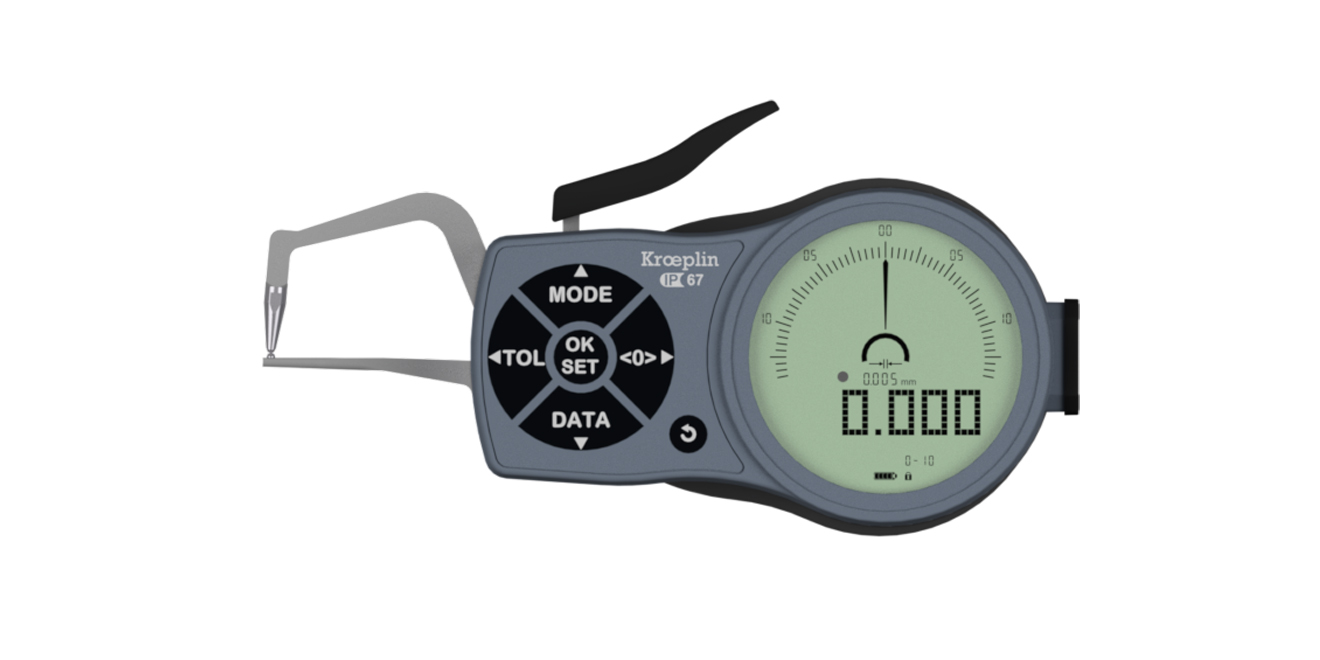 KROEPLIN 01-K1R10 — Electronic Pipe Wall Thickness Measurement Snap Gauge