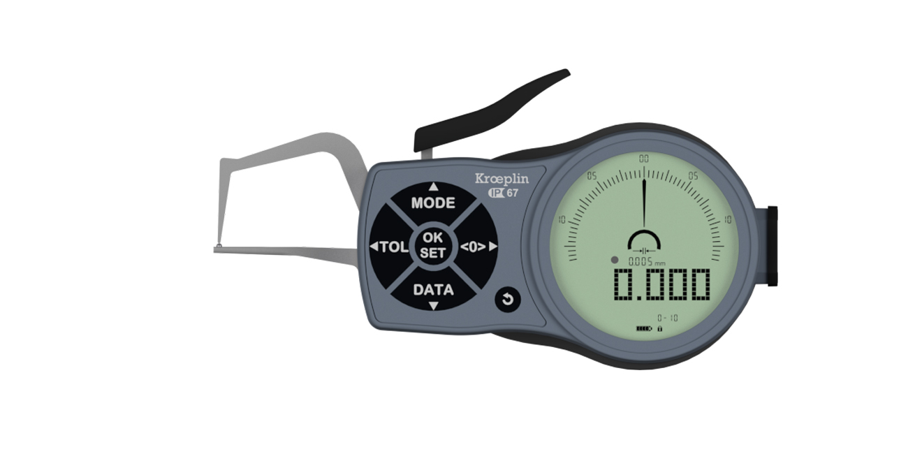 KROEPLIN 03-K1R10S — Electronic Pipe Wall Thickness Measurement Snap Gauge