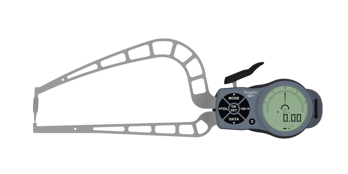 KROEPLIN 13-K4R50S — Electronic Pipe Wall Thickness Measurement Snap Gauge