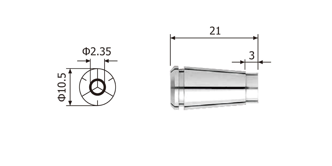 NAKANISHI Nakanishi CHM-2.35 collet｜High-precision chuck for E2000 spindle