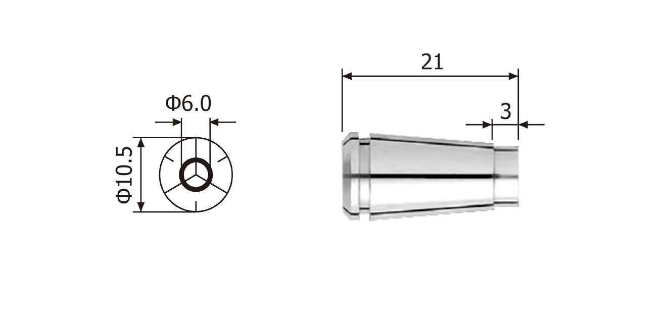 NAKANISHI Nakanishi CHR-6.0RS precision collet｜6.0mm high-speed spindle chuck